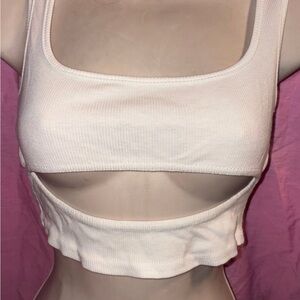Nasty gal cut out crop top tank top